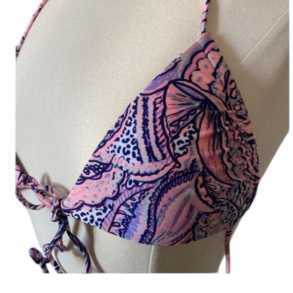 Victoria's‎ Secret Vibrant Padded Bikini Top Medium Multicolor Halter - Picture 1 of 6